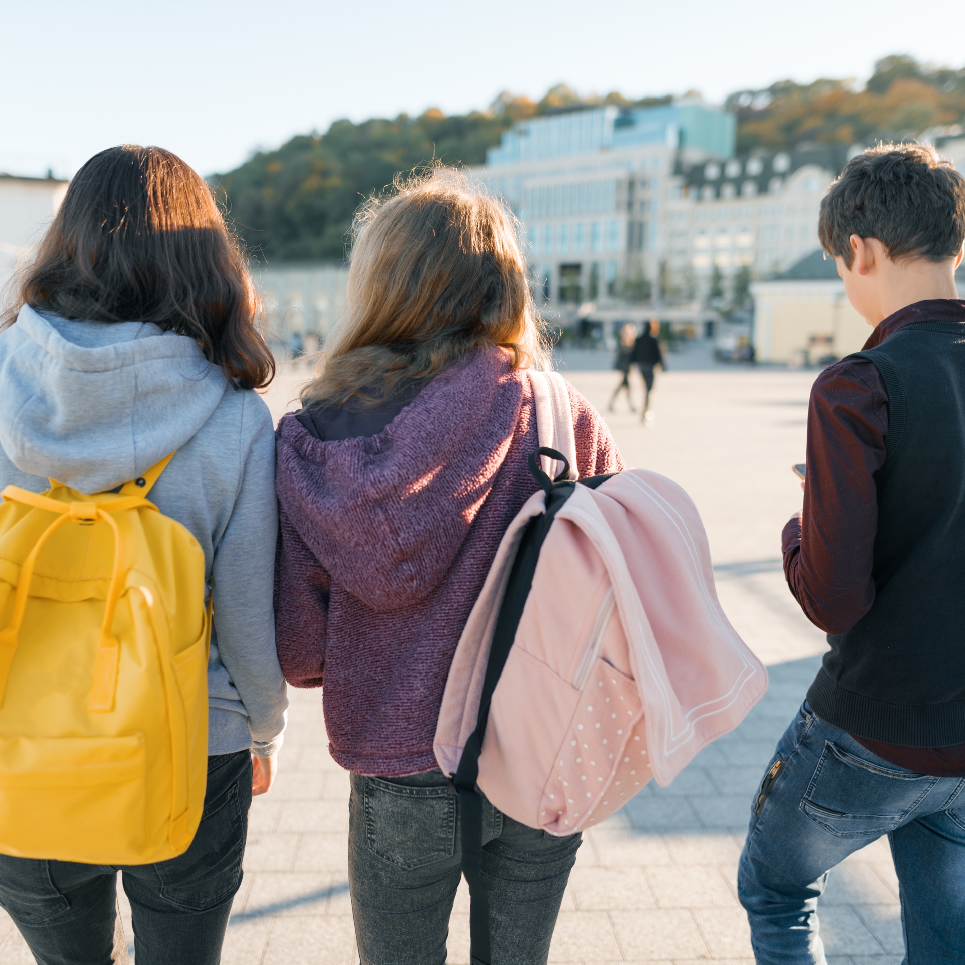 35018401 View From The Back On Three High School Students City