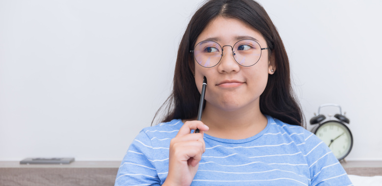 52857673 Asian Girl Teen Thinking Consider About Work Plus Size