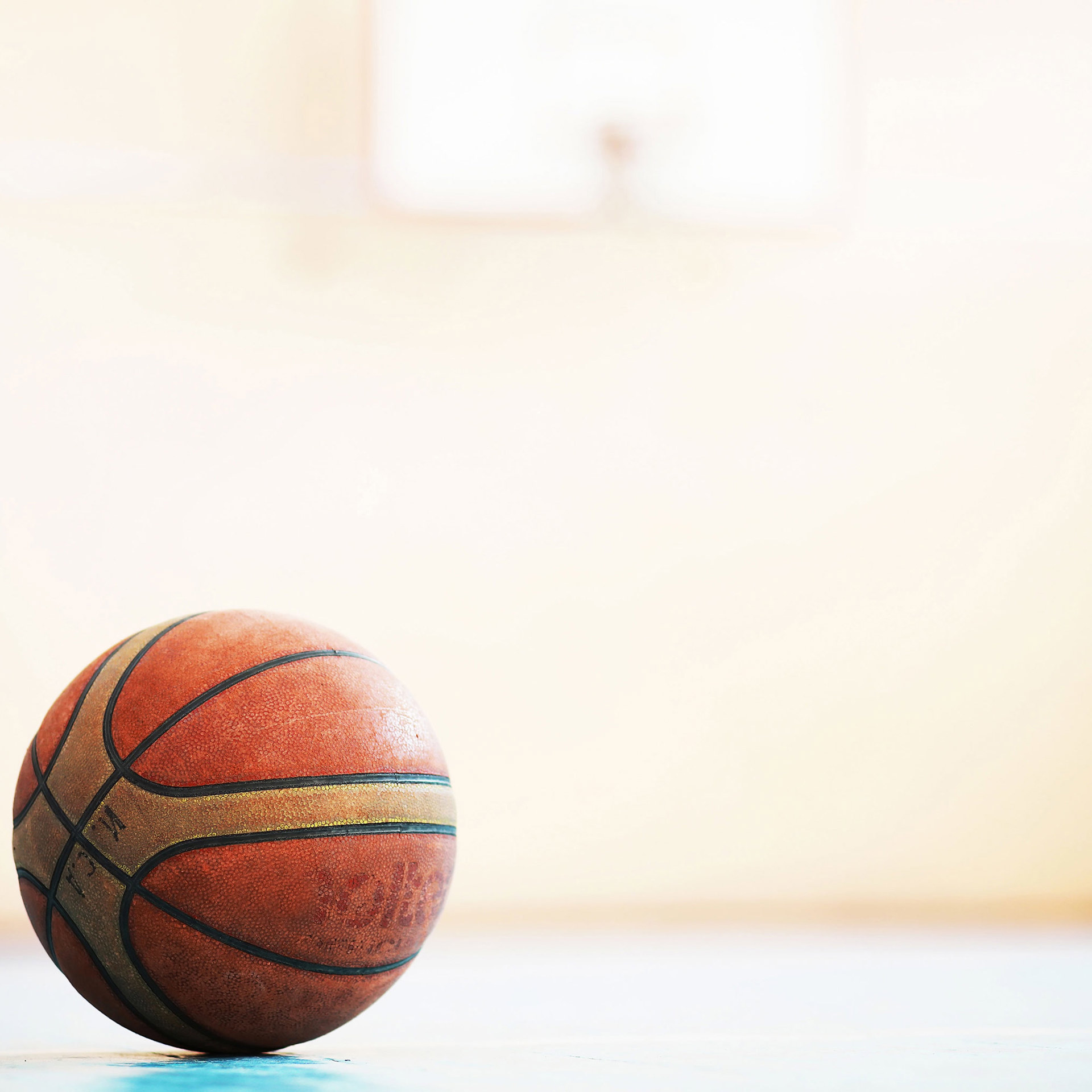 43236467 A Human Foot Rest On The Basketball On The Concrete